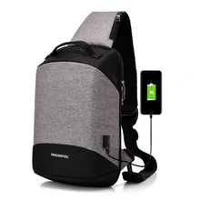 Для мужчин большой сумка почтальона сумка сумки через плечо для школы работы USB интерфейс бизнес груди mochila