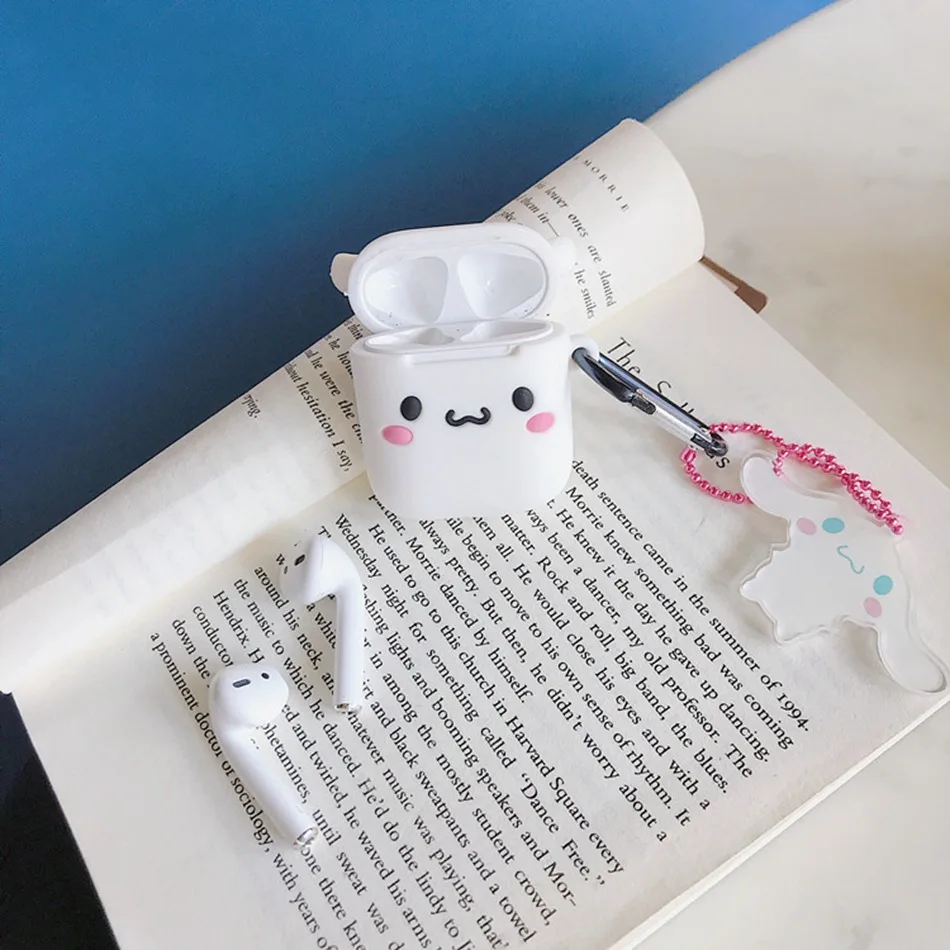 Cinnamo pendant Чехол для AirPods милый мультяшный слон кожухи головных телефонов для Apple Airpods 2 забавные аксессуары защитный чехол с кольцом на палец - Цвет: Cinnamo pendant
