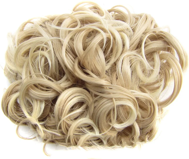  Similler Synthetic Short Messy Curly Dish Hair Bun Extension Easy Stretch Combs Clip In Tray Ponyta