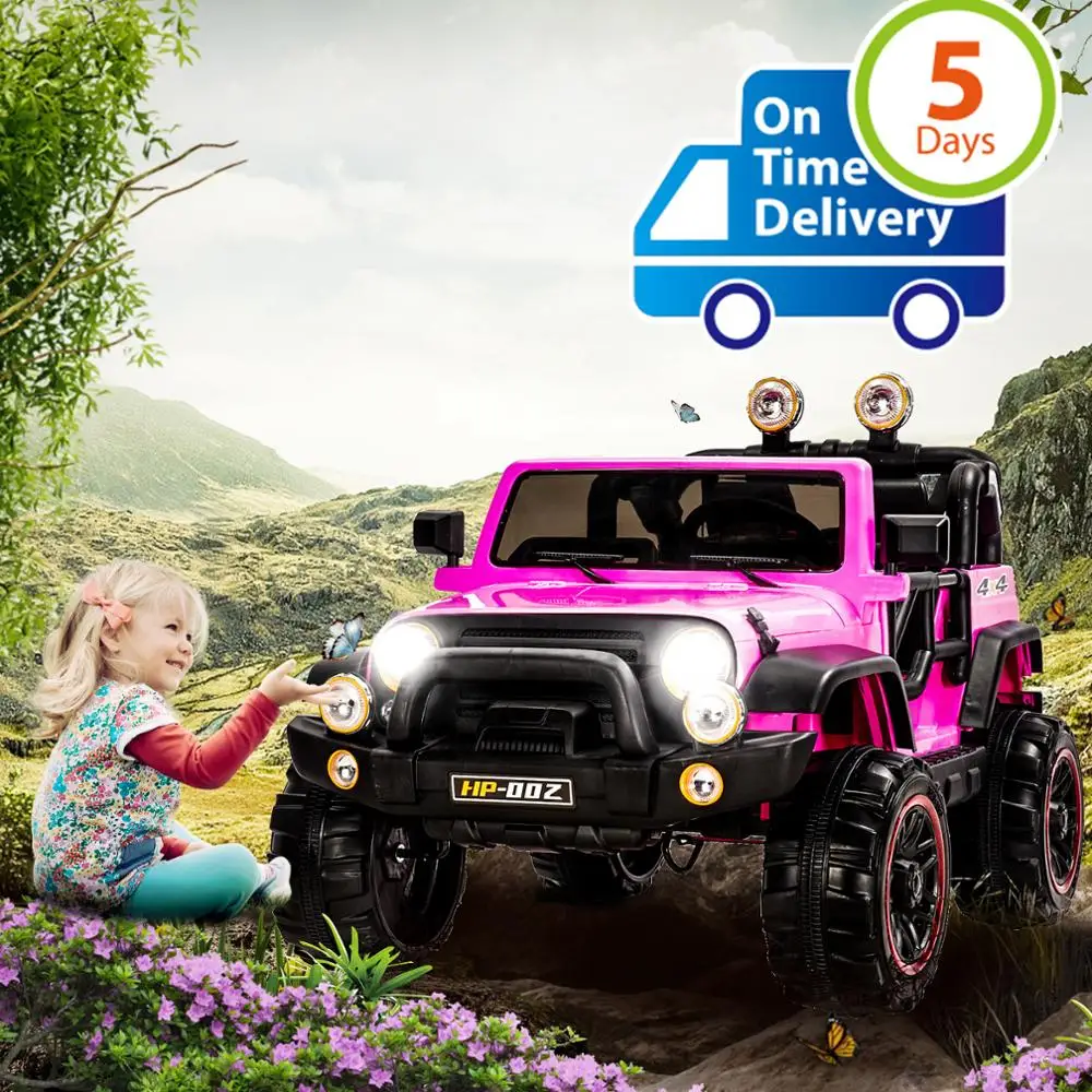 

Uenjoy Ride on Cars 12V Children's Electric Cars Motorized Cars for Kids with Remote Control, 3 Speeds, Head Lights Model HP-002