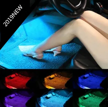 

2019 NEW LED Car Interior light Car Styling Decorative Atmosphere Floor Lamps APP Wireless Remote Control
