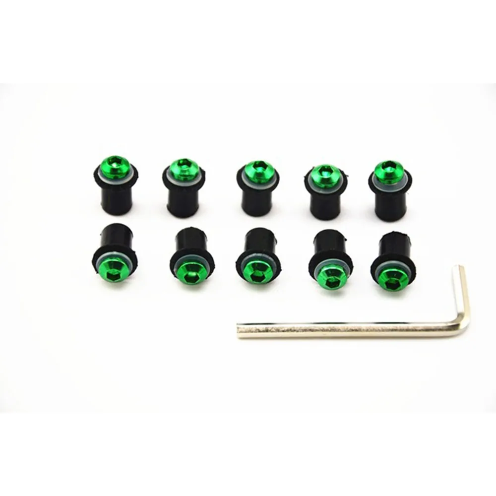 

Windscreen Fastener for Honda CBR600RR 2005 2006 2007 2008 Autocycle F5 05 06 07 08 Front Screws 10 Pieces CNC Aluminum M5 Bolt