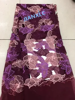 

5yards luxury embroidery CiCi-1216103 best quality african newest lace mesh material