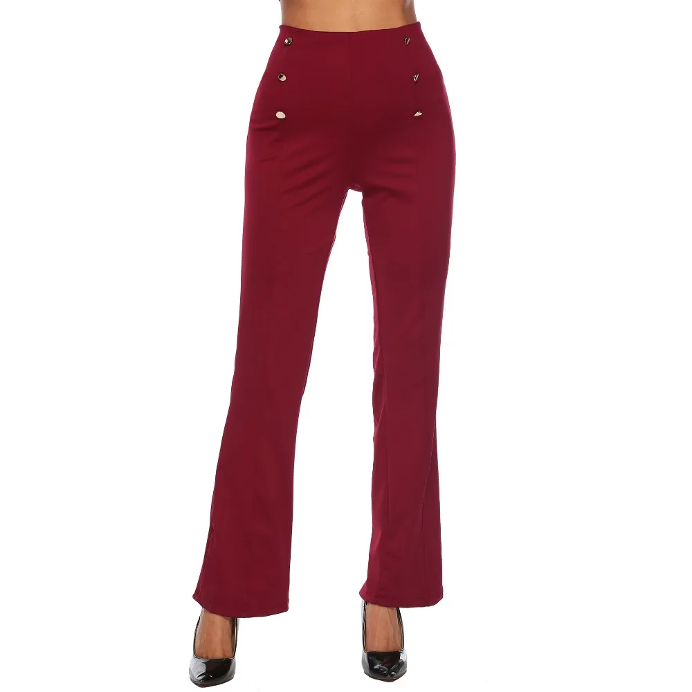 PGSD Fashion Women Clothes Slimming double-breasted broad-legged casual trousers Button decoration Micro trumpet Pants female PGSD Fashion Women Clothes Slimming double-breasted broad-legged casual trousers Button decoration Micro trumpet Pants female