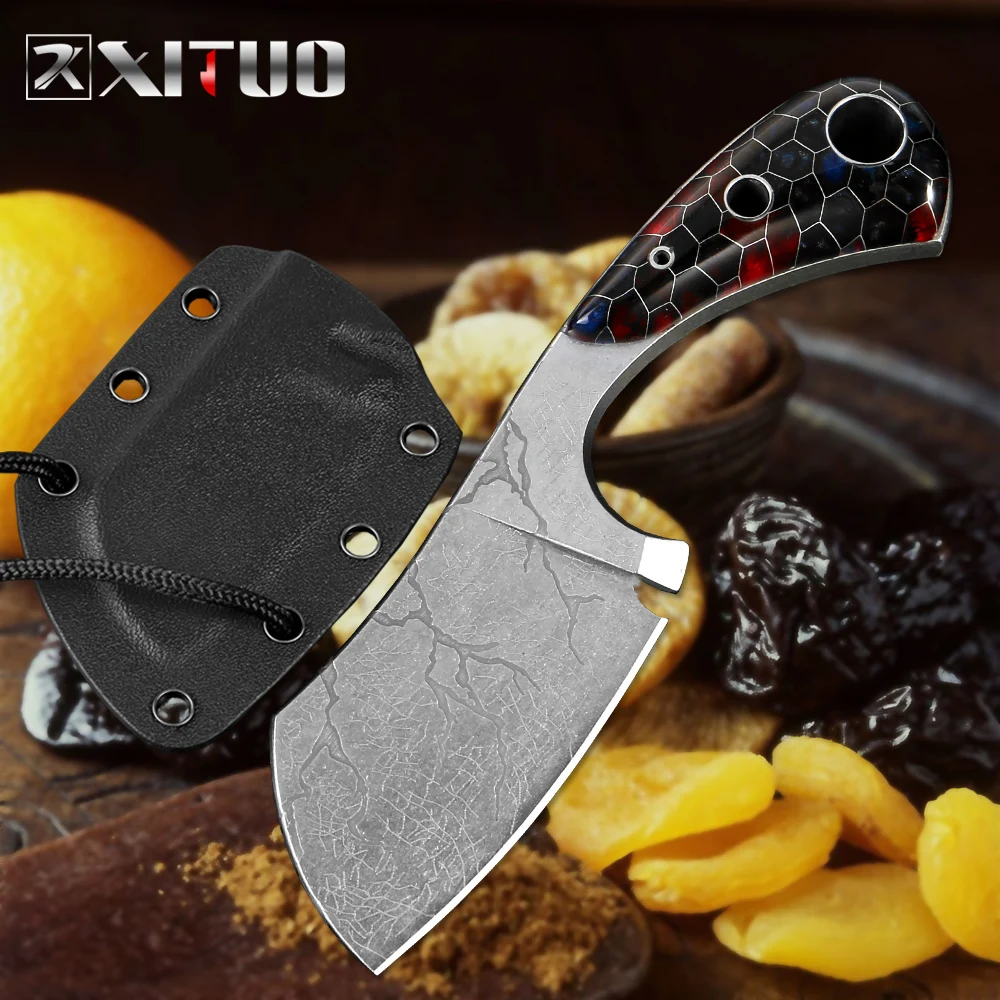 

XITUO Stainless Steel Cut Fruit Peel Chopper Keychain Necklace Pocket Tool Craft Gift Knife Kitchen Mini Utility Cooking Tool