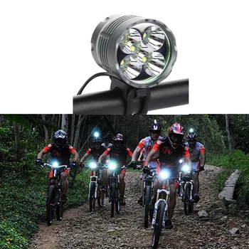 

5 x XM-L T6 6000 Lumen LED Bike Light Bicycle Front light Waterproof LED Headlamp HeadLight Aluminum alloy Bicycle Accessories