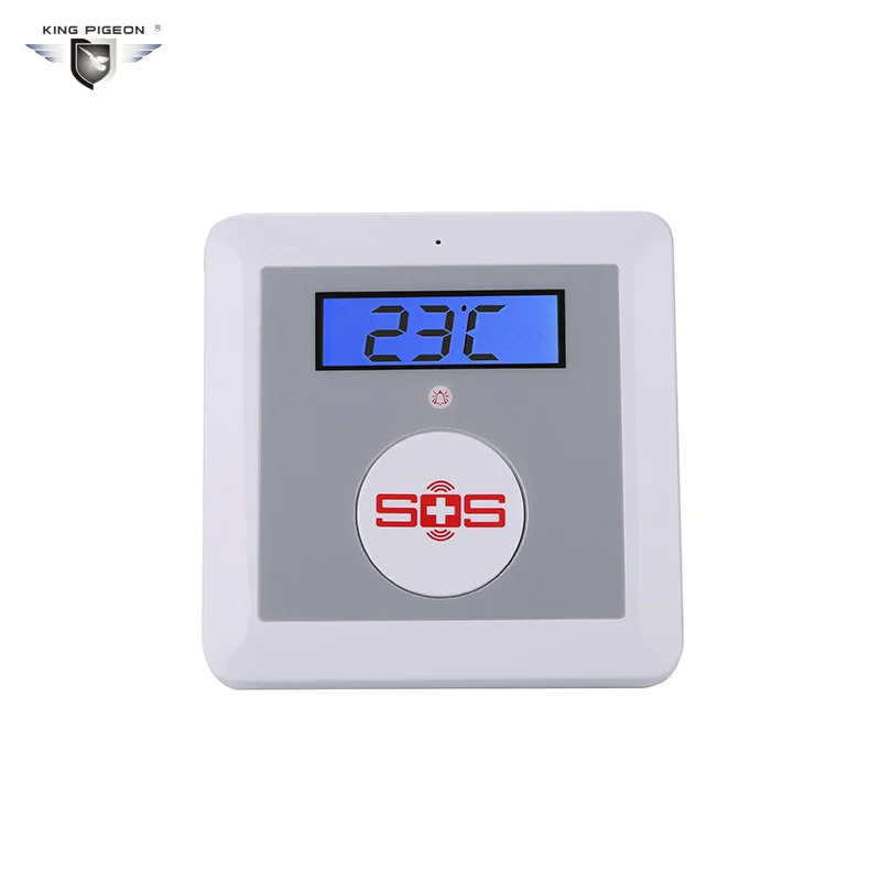 

GSM Home Alarm System SOS Call Elderly Care Alarm Home Safety Security Equips LCD Temperature Detector SOS Button King Pigeon K3