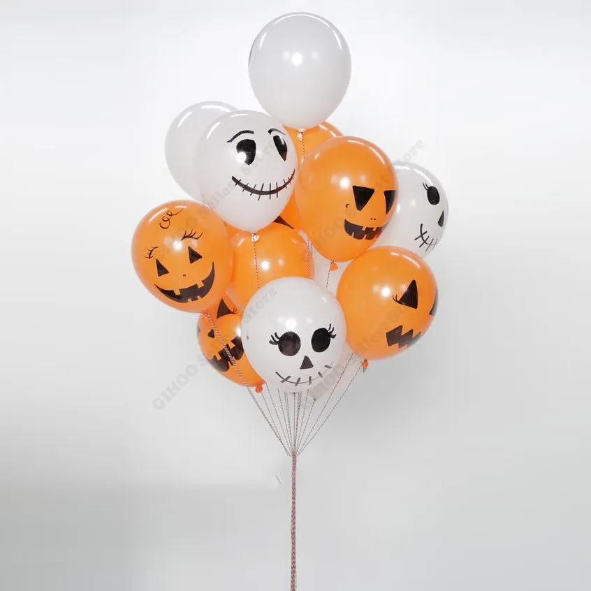 

Jolly Jack Giant Pumpkin Balloon 36" Latex Halloween Party Jack-o-Lantern Decoration Supplies Decor Supplies 1pcs