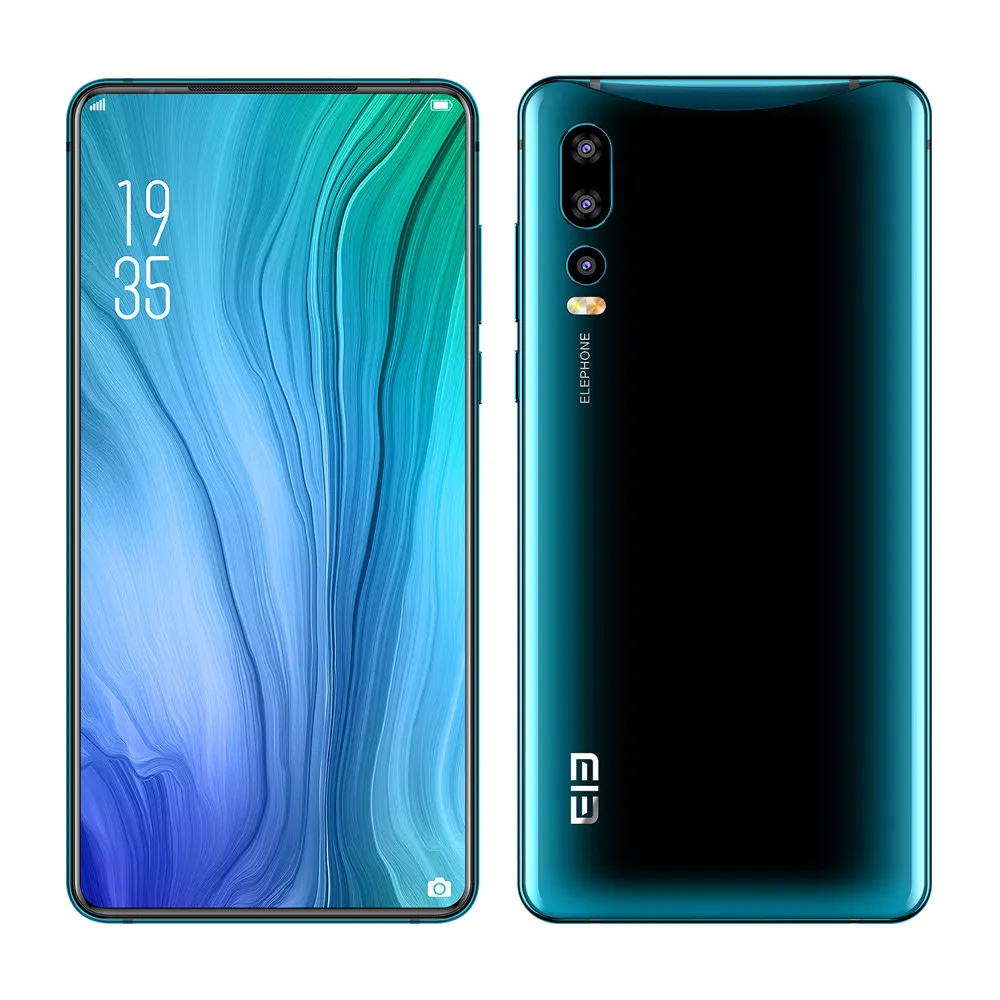 Elephone U2, 6 ГБ, 128 ГБ, мобильный телефон, Android 9,0, MT6771T, 6,26 дюймов, 16 Мп, всплывающая камера, Face ID, LTE, смартфон - Цвет: Blue