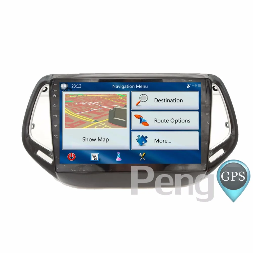Top Android 6.0 System Radio 10.2 inch HD Screen Car GPS navigation DVD Player for JEEP Compass 2017 Piano Black 1080P Video Unit 4