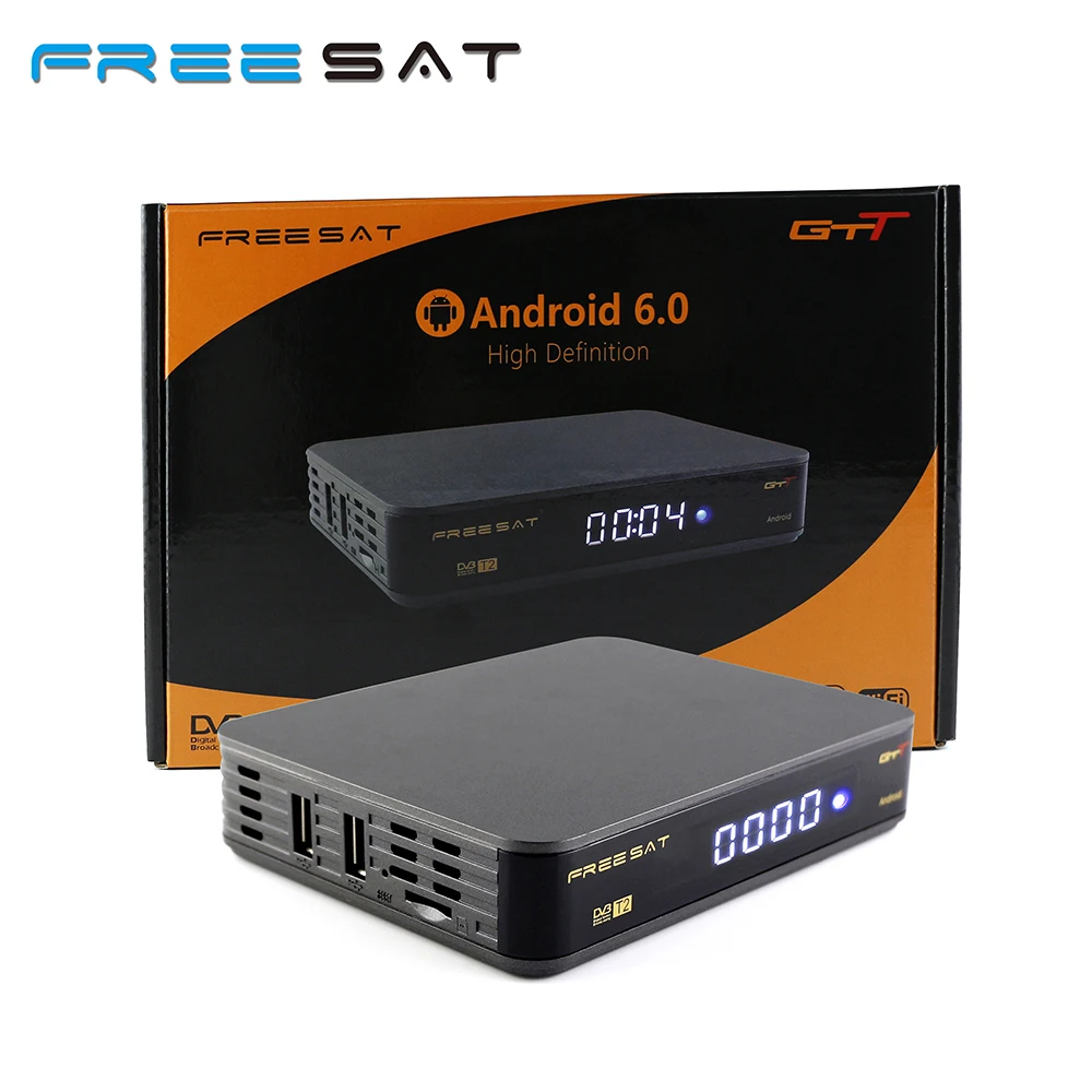 

FREE SAT Amlogic S905D 1G/8G Freesat GTT Android Tv Box up to 2.0 GHz support USB WIFI with satellite receiver set top box