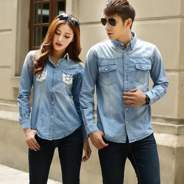 Los amantes de mezclilla camisa ropa para mujer y para