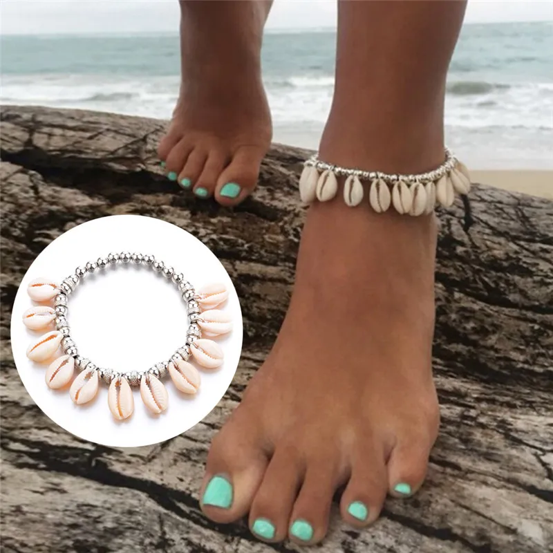 

1Pcs Shell Anklet Beads Starfish Anklets For Women Vintage Handmade Sandal Statement Bracelet Foot Boho Jewelry