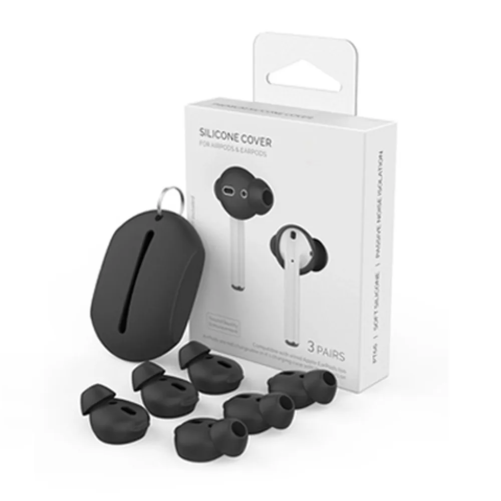 Силиконовые наушники вкладыши для Apple AirPods 3 пары противоскользящие чехол