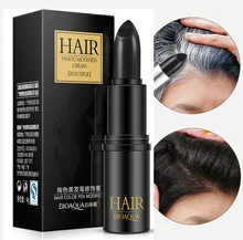 Tinta temporária para cabelo de uso único, creme em bastão para cobertura instantânea de cabelos brancos e raízes tintura 3.8g