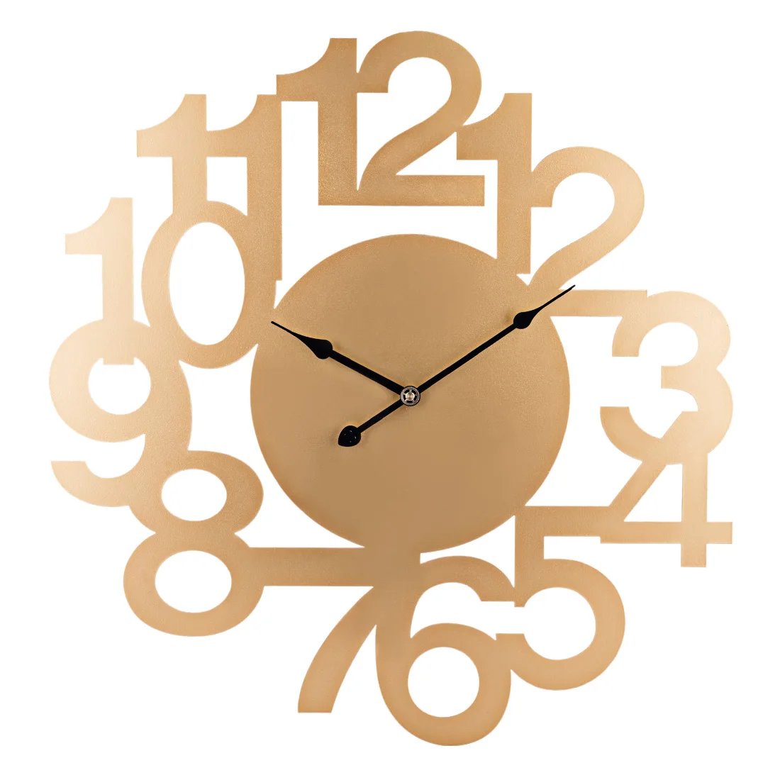 

Homingdeco 24 Inches Hollow Roman Numerals Mute Clock Slient Wall Clock Household Hanging Clock - Golden
