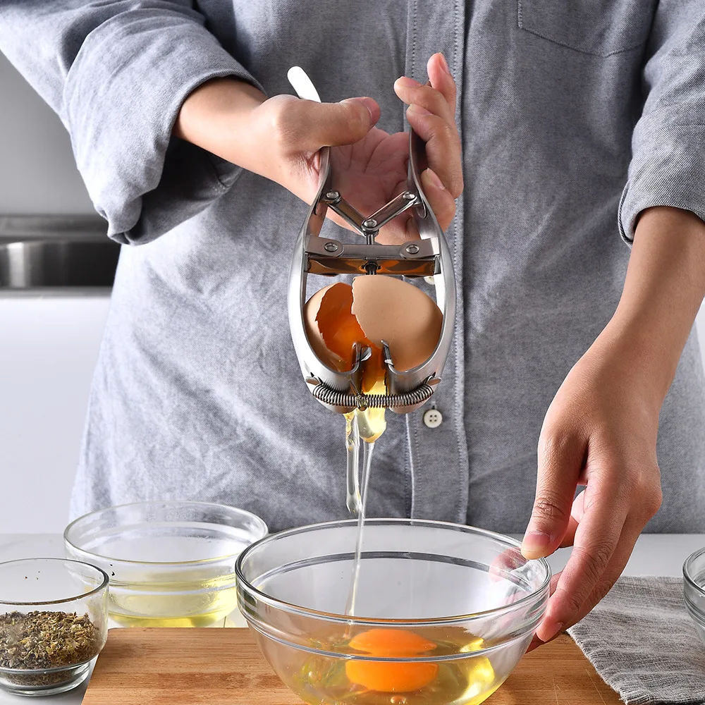 

304 stainless steel egg opener egg opener convenient egg open kitchen gadget fast egg opener