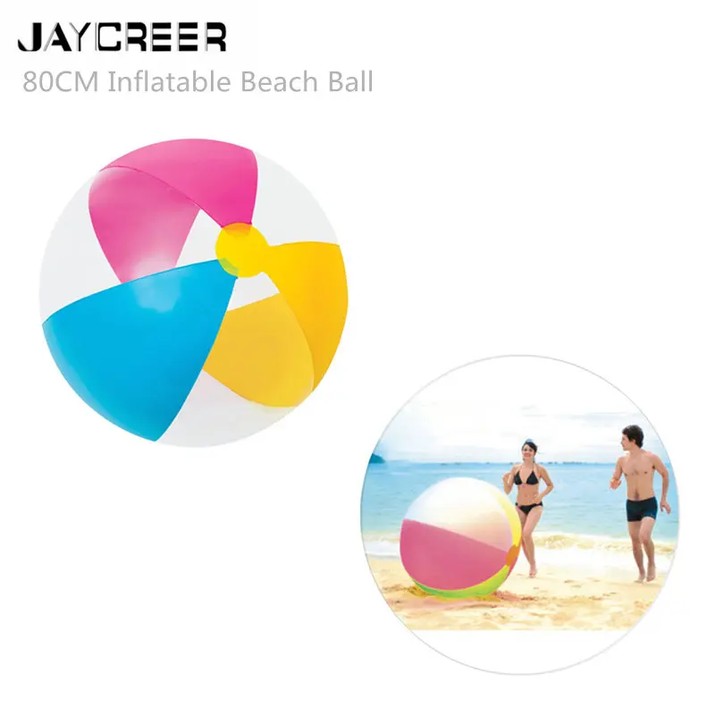 

JayCreer 80CM Paradise Beach Balls Bright Colors Gift Set Bundle