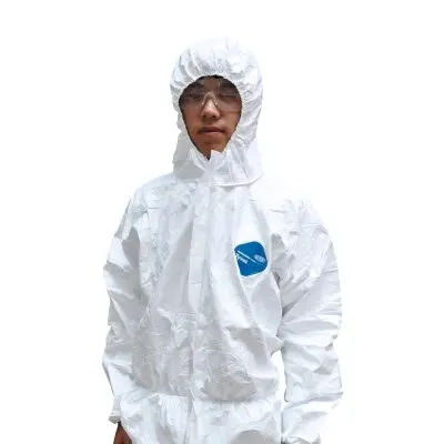 

Protective Safety Clothing Chemical Disposable Protective Coverall Hooded Suit Anti Particles/Limited Liquid Chemical splash