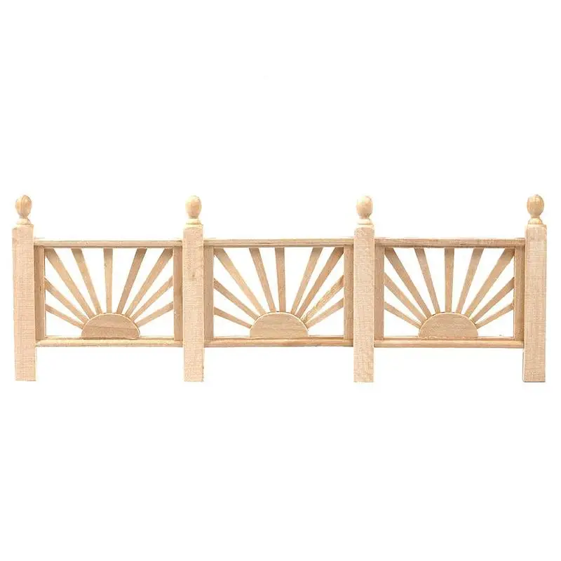 

1:12 Doll House Doll House Simulation Model Balcony Guardrail Miniature Balustrade Mini Balcony Fence Wood Metarial