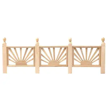 

1:12 Doll House Doll House Simulation Model Balcony Guardrail Miniature Balustrade Mini Balcony Fence Wood Metarial