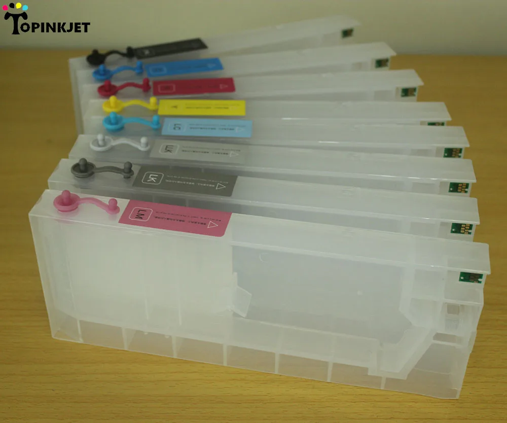 8 шт./компл. 220 мл многоразовый чернильный картридж для Epson 9600 широкоформатный принтер многоразовый картридж