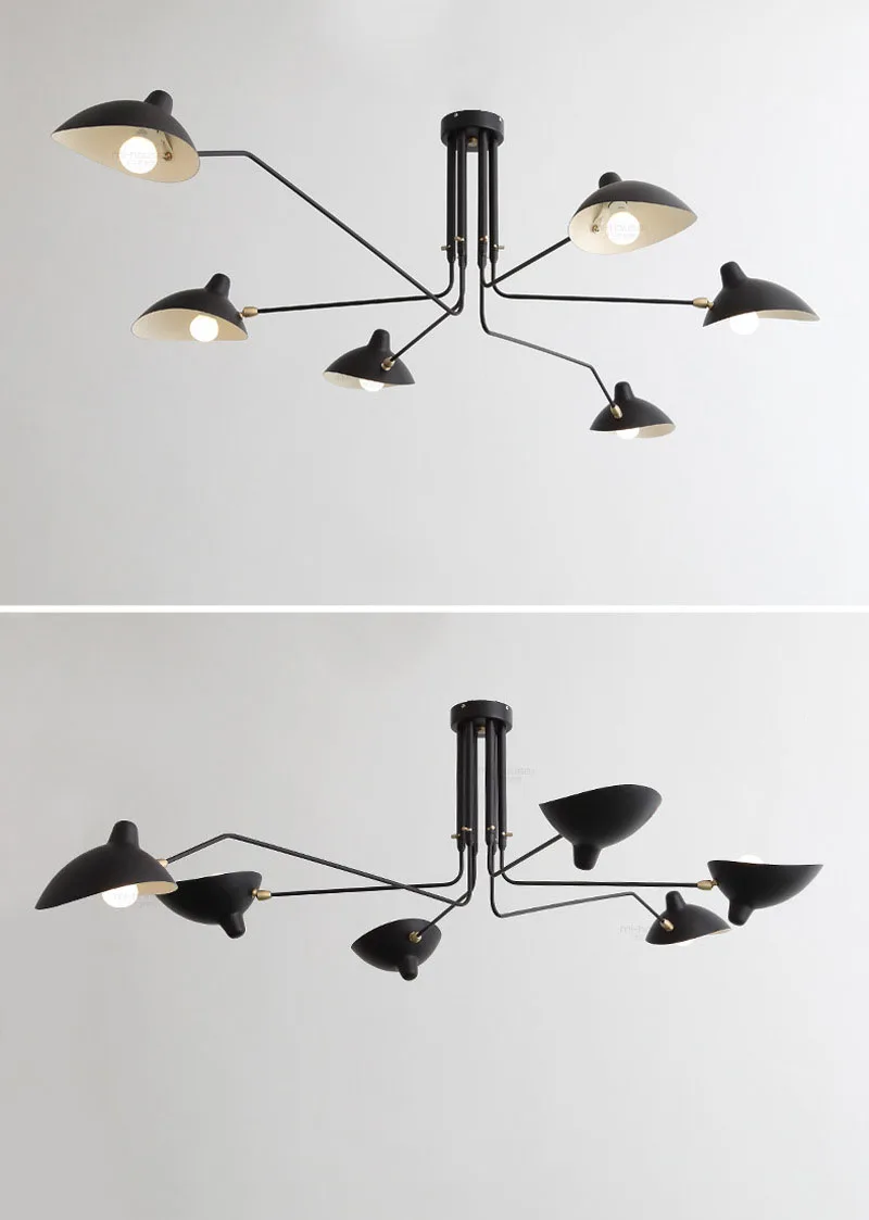 Industrial Vintage Black Retro Loft  Wall Lamps French Designer Rotating Sconce Wall Lights For Home Interior Decor CE UL (34)