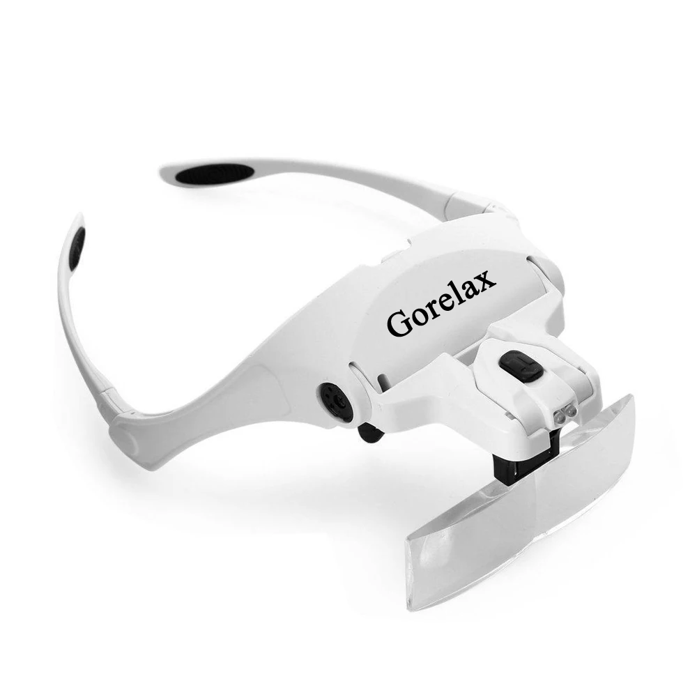 LED Light Headband Magnifying Glasses for Jewelers and Repair Work