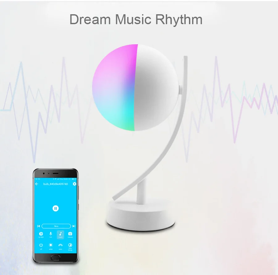RGB Светодиодный Настольные лампы 7 Вт умный голосовой светодиодный пульт дистанционного управления Wi-Fi приложение с регулируемой яркостью для спальни настольные ночники работают с Alexa Google Home