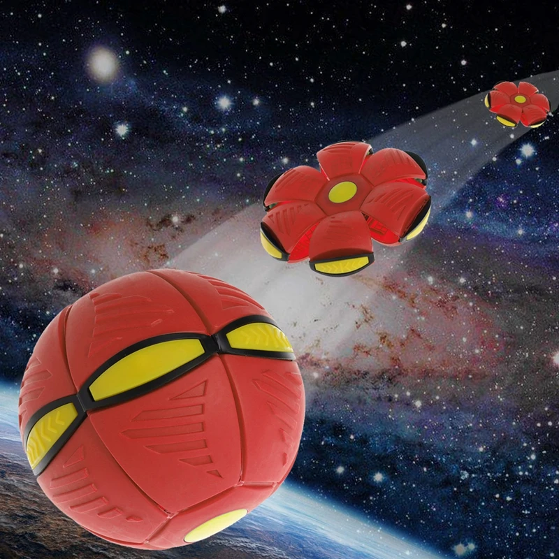 تحلق ufo شقة رمي القرص الكرة مع الصمام الخفيفة لعبة طفل في حديقة شاطئ Game-P101