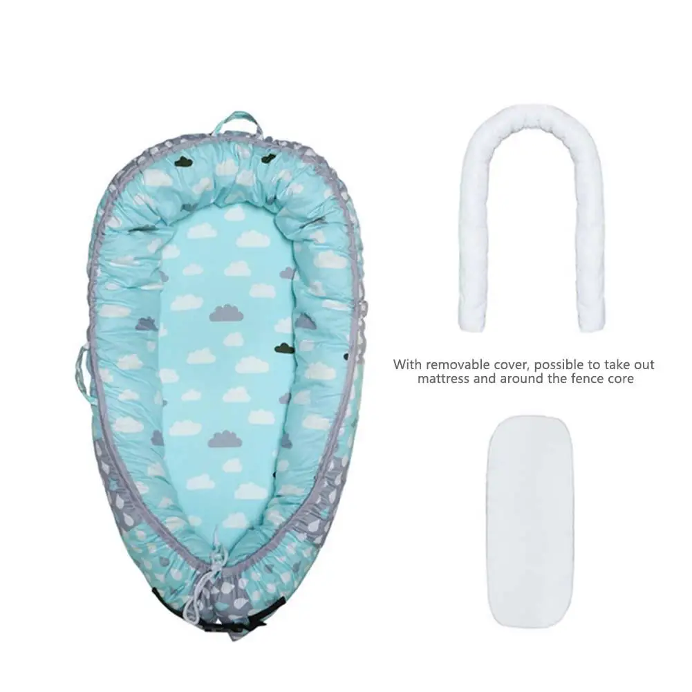 

Baby Nest Upgraded Detachable Washable Bumper Bionic Bed Portable Baby Bed Multifunctional Travel Crib Cotton Newborn Mattress