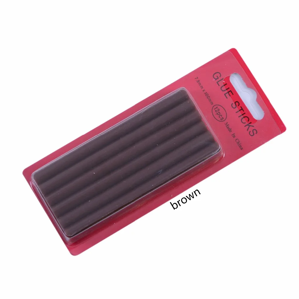 Hair Extension Glue Stick Hair Extension Glue Keratin Glue 12pcs/lot 0.7*10 cm Hot Melt Glue Sticks Keratin Fusion Gun for Hair Extensions DIY tools