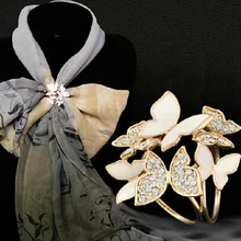 2020 Modeschmuck Gold Emaille Kristall Strass Schmetterling Brosche Broche Insekt Schal Schal Kanal Broschen Für Frauen