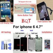 For Apple iPhone 6 lcd 4.7″ screen complete LCD Touch Screen Digitizer Assembly +speaker+camera+sensor flex full+home button