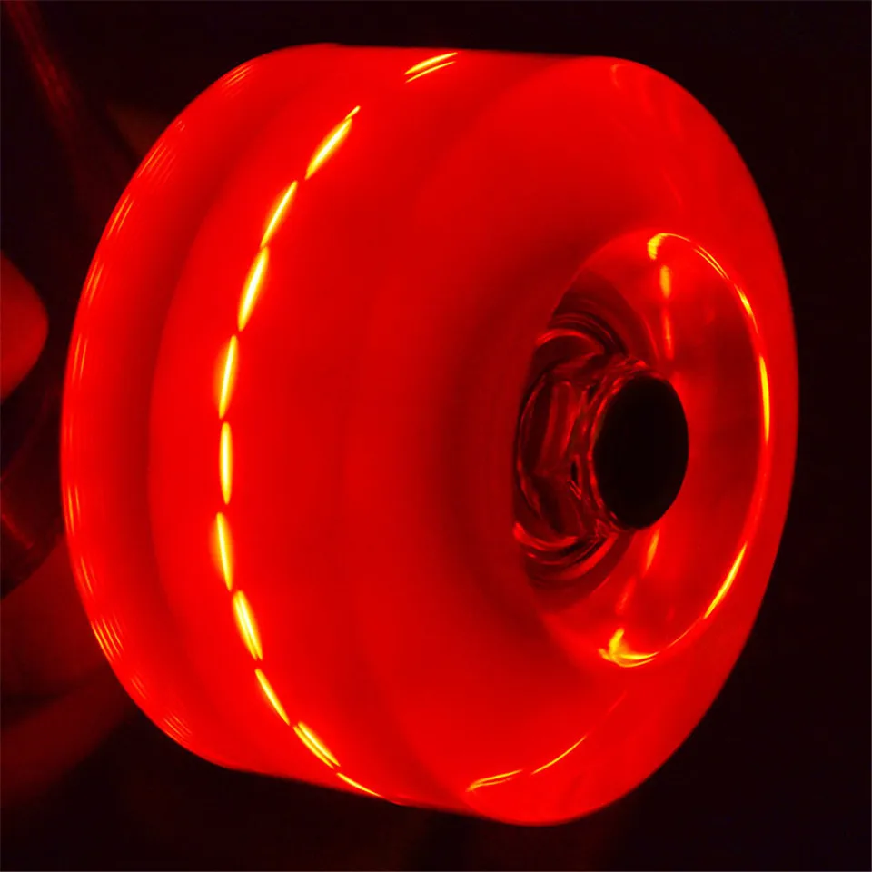  Original Led Flashing PU Skates Wheel 82A 32*58mm Quad Skates Wheels with Bearings Magnetic Core Do - 33028600870