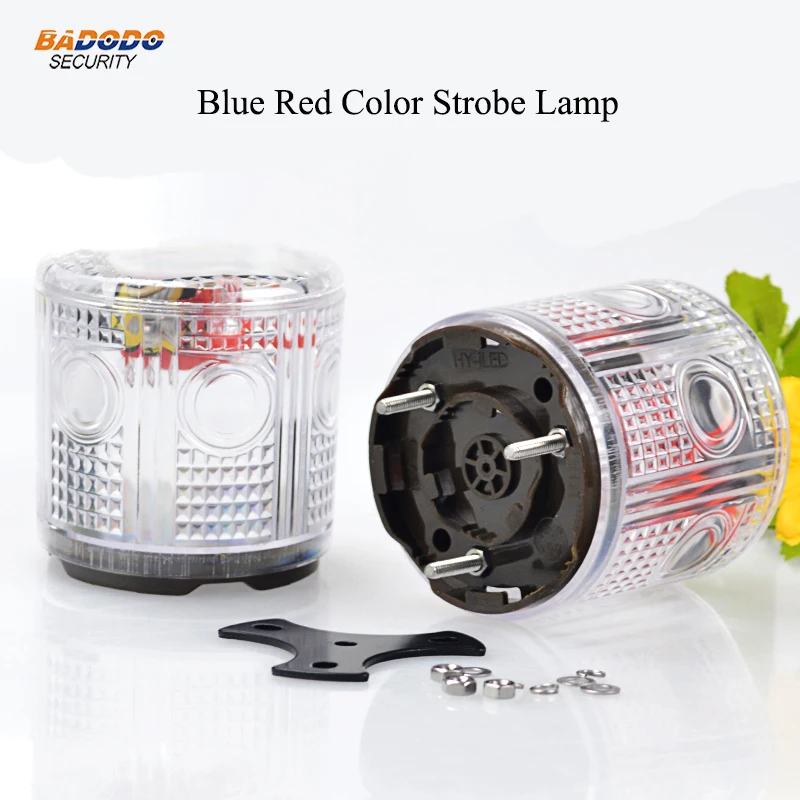 

Rain-proof automatic Optically Controlled No Switch Solar Warning alarm lamp light red blue color Strobe flasher lamp light