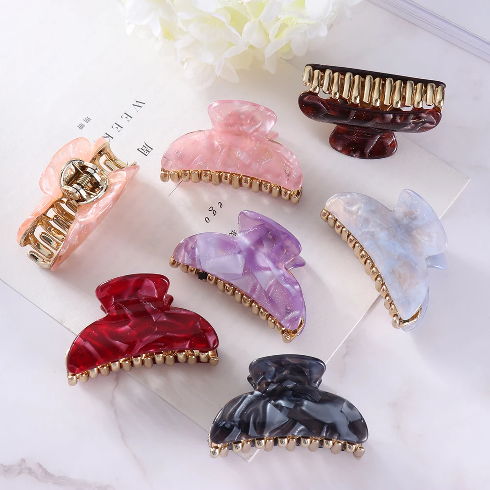 

Fashion Barrette Crab Clamp Acrylic Ponytail Hair Claw Clips Women Girls Hair Updo Hairpin Hairdress Styling Tool