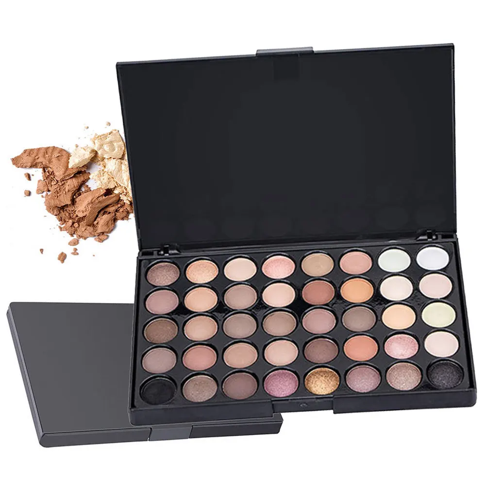 

Eye Makeup Nudes Palette 40 Colors Matte Shimmer Eyeshadow Pallete Matt Glitter Pigment Powder Smoky Earth Eye Shadow Palette