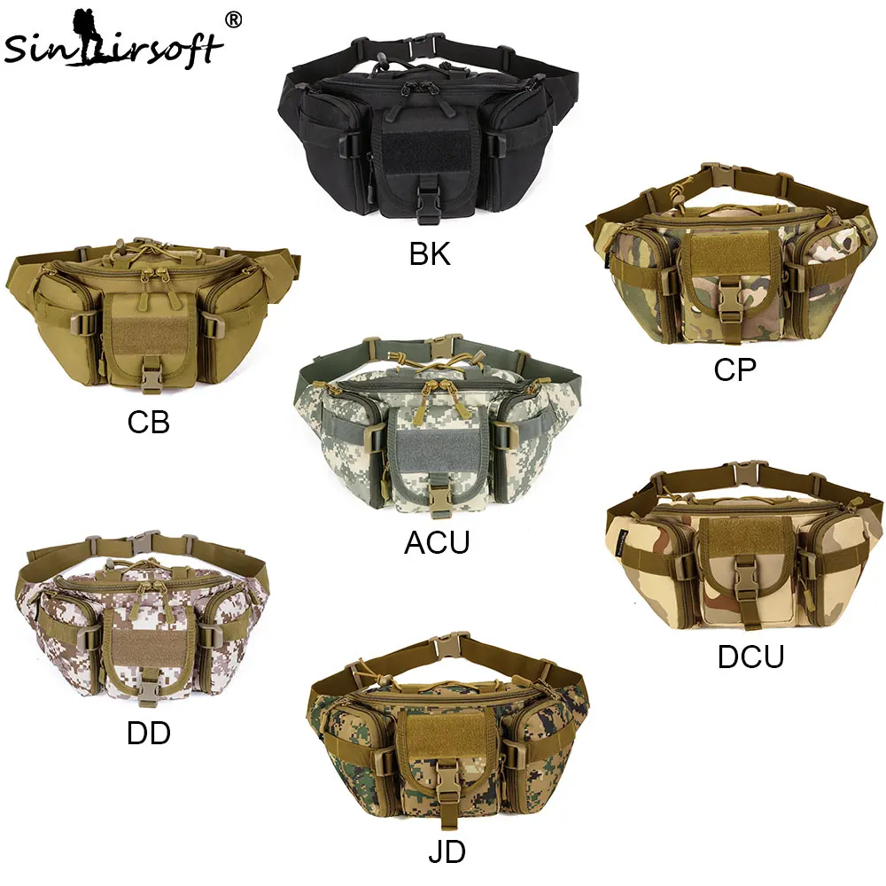 SINAIRSOFT Тактический Молл Мешок Водонепроницаемый Мешок Талии Fanny Pack Туризм Рыбалка Спорт Охота Талия Пакеты Тактический Спорт Поясная Сумка