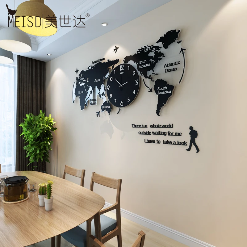 Relojes de pared con Mapa Mundial grande, Relojes de pared con diseño moderno, reloj acrílico Ultra silencioso, con brillo Digital en la oscuridad, envío gratis Relojes de pared con Mapa Mundial grande, Relojes de pared con diseño moderno, reloj acrílico Ultra silencioso, con brillo Digital en la oscuridad, envío gratis