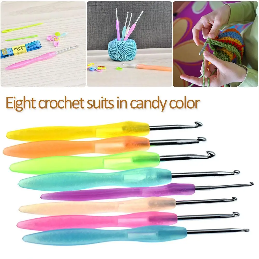 

Hooks Needles Sewing Tools Sewing Needles Knitting Needles Weave Sewing Tools Crochet Hooks Knit Aluminium Color Plastic Handle