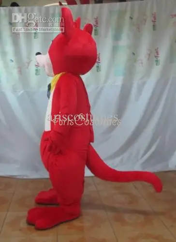 Взрослый милый роскошный красный кенгуру вечерние маскарадный костюм рождественское праздничное платье на Хэллоуин, маскарадный костюм