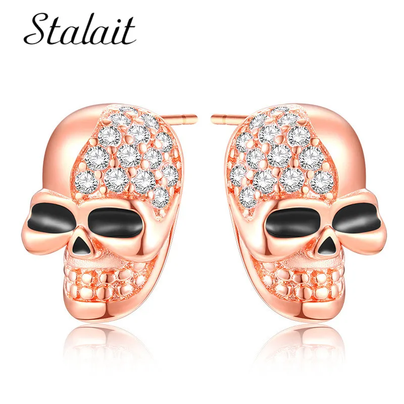 Us 1 62 30 Off Hot Punk Rose Gold Skull Earrings For Women Cool Silver Jewelry Hip Hop Stud Vintage Rock Skeleton In Us 1 62 30 Off Hot Punk Rose Gold Skull Earrings For Women Cool Silver Jewelry Hip Hop Stud Vintage Rock Skeleton In