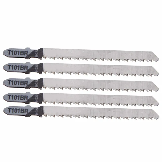 5pcs High Carbon Steel T101BR Saw Blade 100mm Length Jigsaw Blades Down Cut Worktop Wood Cutting