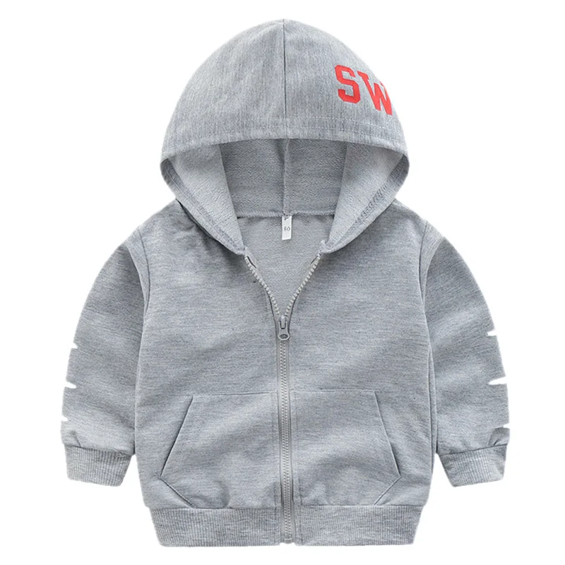 

Spring Autumn Baby Boys Girls Casual Fashion Solid Color Long Sleeve Hoodie Kids Hooded Zipper Sweatshirt