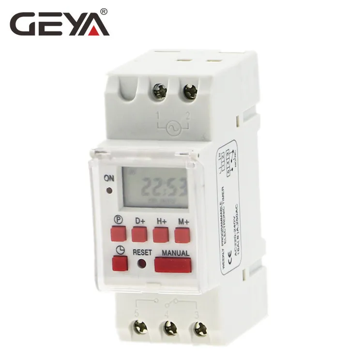 GEYA THC 15 Time Switch Weekly Programmable DIN Rail LCD Digital Timer