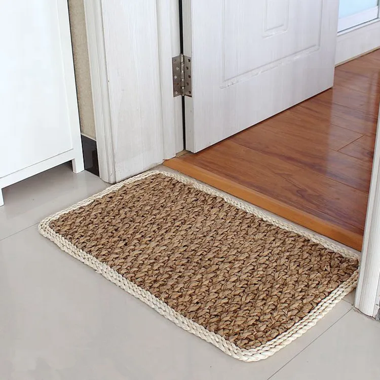 Wovenwomen Handmade Carpet Straw Floor Mat Home Rectanglar Braided Rugs