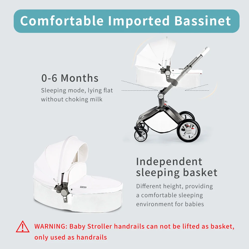 Baby Stroller 3 in 1,Hot Mom travel system High Land-scape stroller with bassinet Folding Carriage for Newborns baby,F22