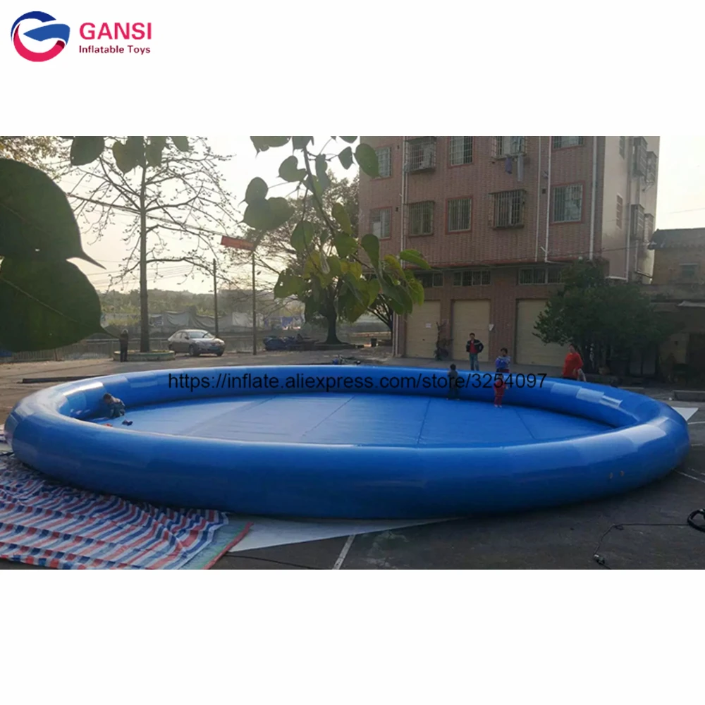 0.9Mm PVC 8M Diameter Blue Inflatable Sand Pool,Customized Kids Inflatable Water Pool For Sale