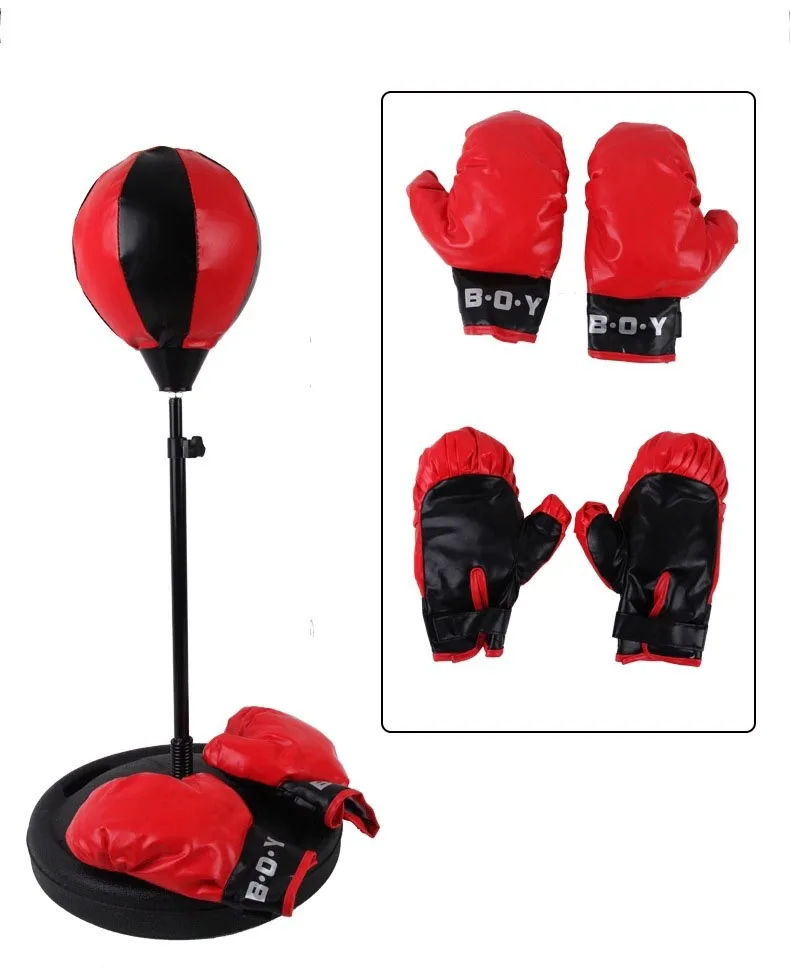 Фитнес боксерский груша Скорость мяч расслабленным боксерская груша для Скорость сумка для детей+ перчатки+ насос+ основа+ палки